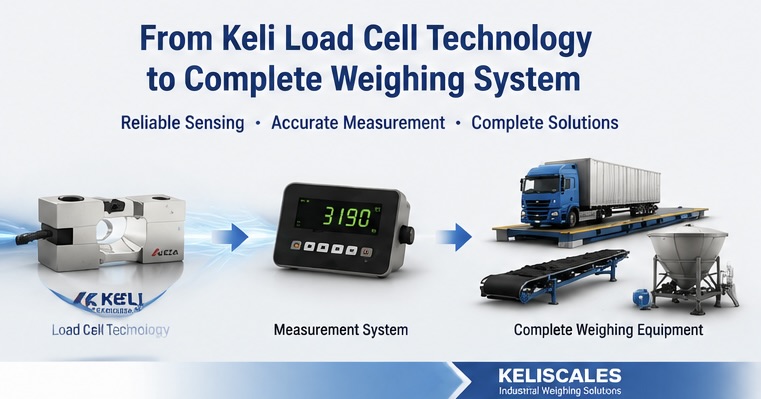 Keli load cell technology supporting KELISCALES complete industrial weighing systems