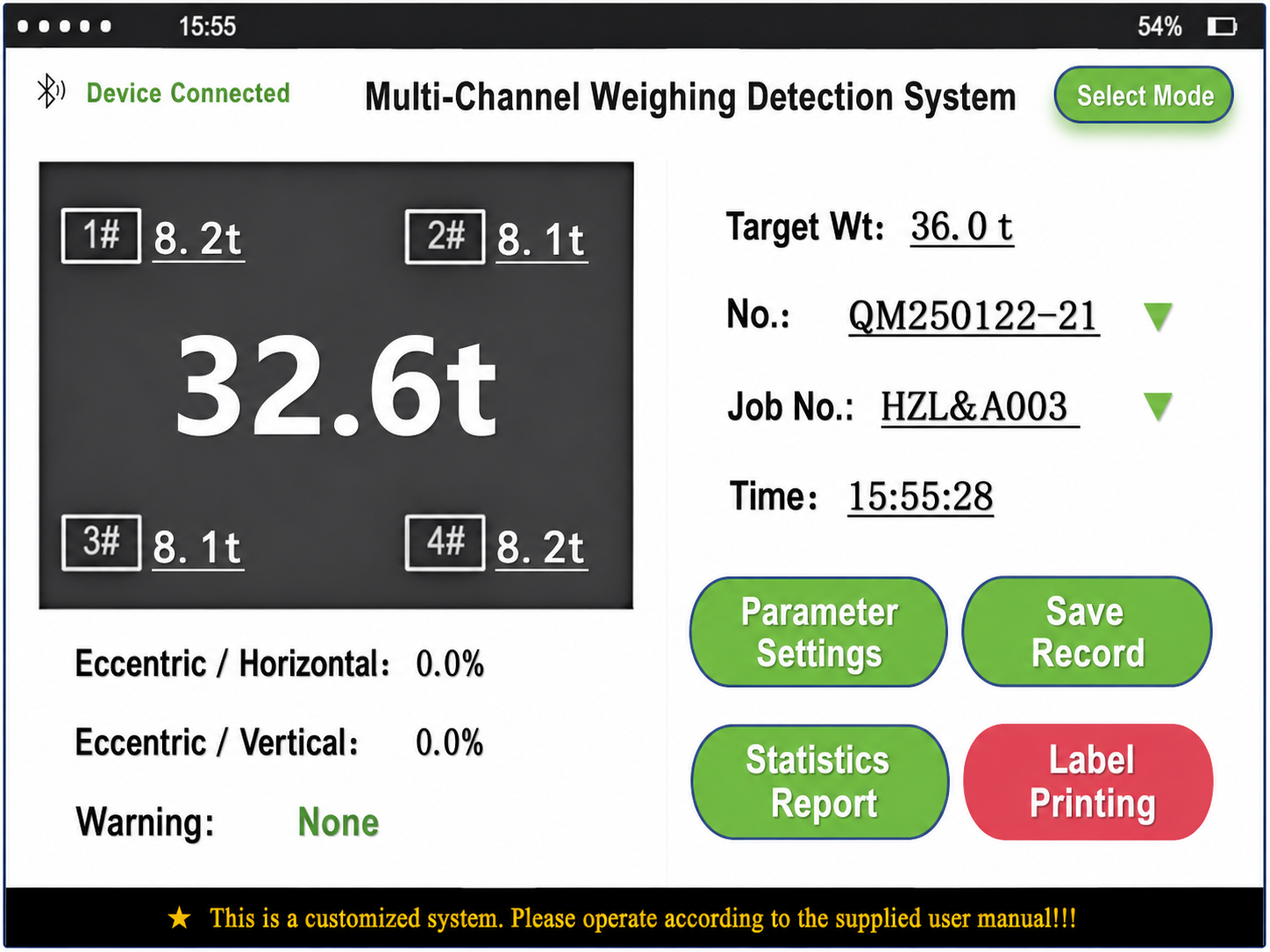 Multi-Channel Weighing Detection System