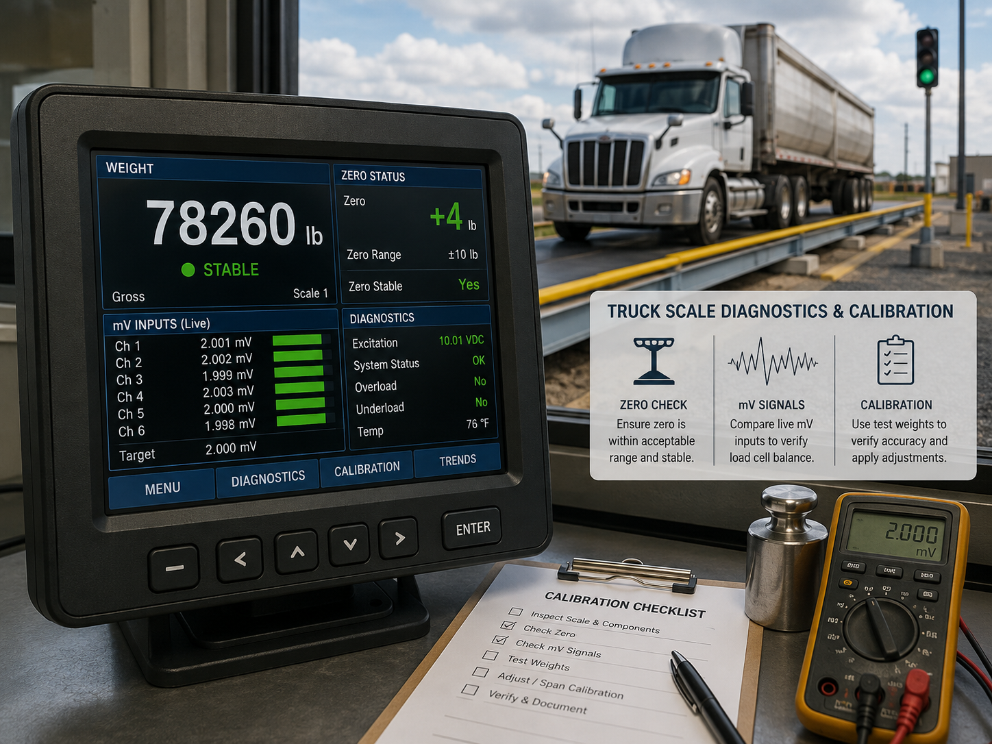 TRUCK SCALE DIAGNOSTICS & CALIBRATION